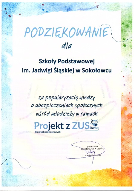 SP Sokołowiec - Projekt z ZUS