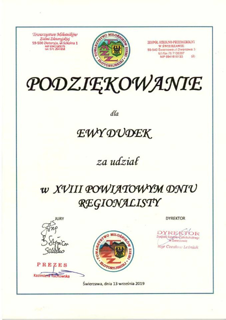 SP Sokołowiec - XVIII Powiatowy Dzień Regionalisty
