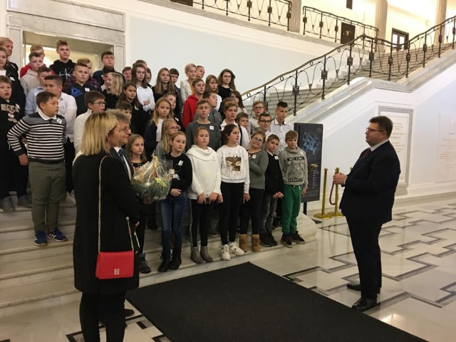 SP Sokołowiec - Uczniowie z wizytą w Sejmie RP