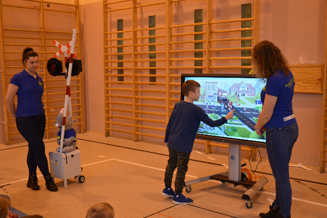 SP Sokołowiec - Zajęcia na „dworcu kolejowym” w Sokołowcu