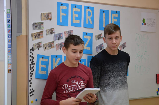 SP Sokołowiec - Ferie rozpoczęliśmy z EKONOMIĄ