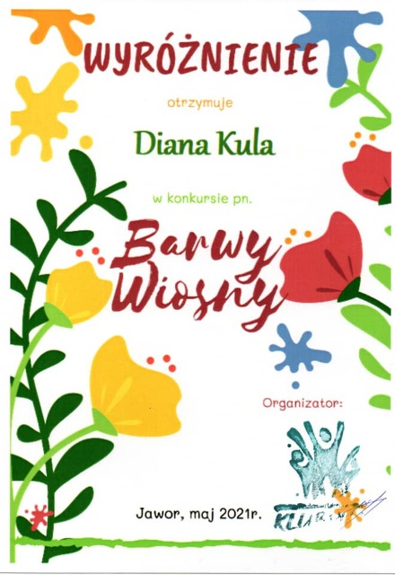 SP Sokołowiec - „Barwy wiosny” - wyróżnienia.....