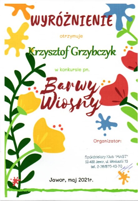 SP Sokołowiec - „Barwy wiosny” - wyróżnienia.....