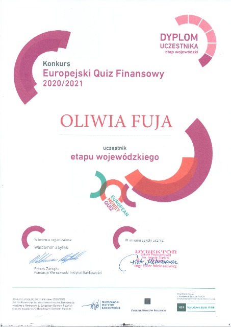 SP Sokołowiec - Europejski Quiz Finansowy .....