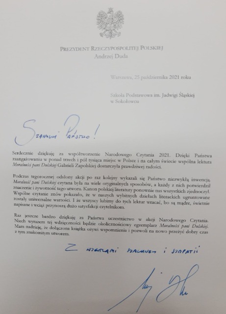 SP Sokołowiec - Prezent od Prezydenta RP…