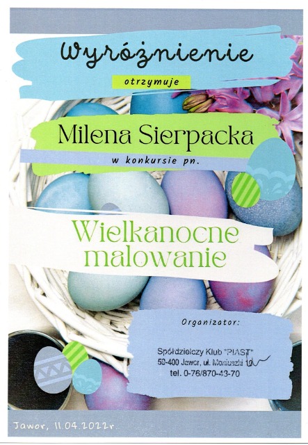SP Sokołowiec - "WIELKANOCNE MALOWANIE" z nagrodami....