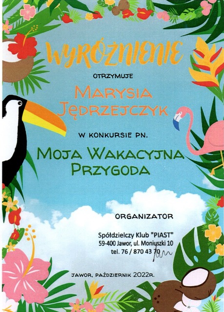 SP Sokołowiec - Wyróżnienia dla naszych uczniów